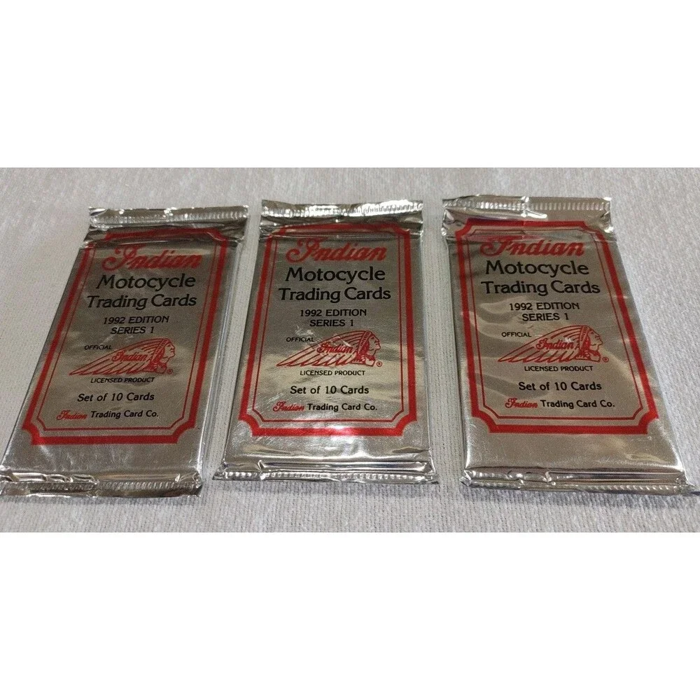 Indian Motorcycle Trading Cards 1992 Series 1. Unopened. 3 Sealed Packs